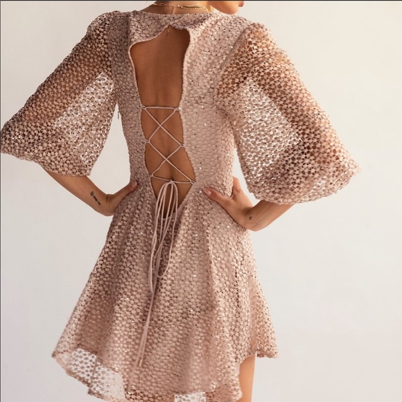 Free People Kaya Sequin Lace Dress - Picture 3 of 12